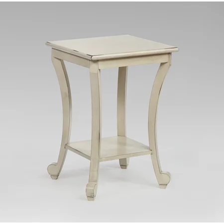 Chairside Table with Curved Legs